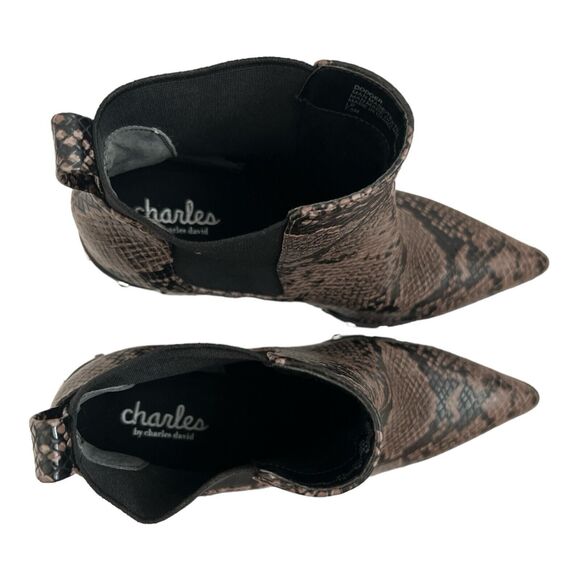 Charles By Charles David Snake Print Ankle Boots - Picture 13 of 14